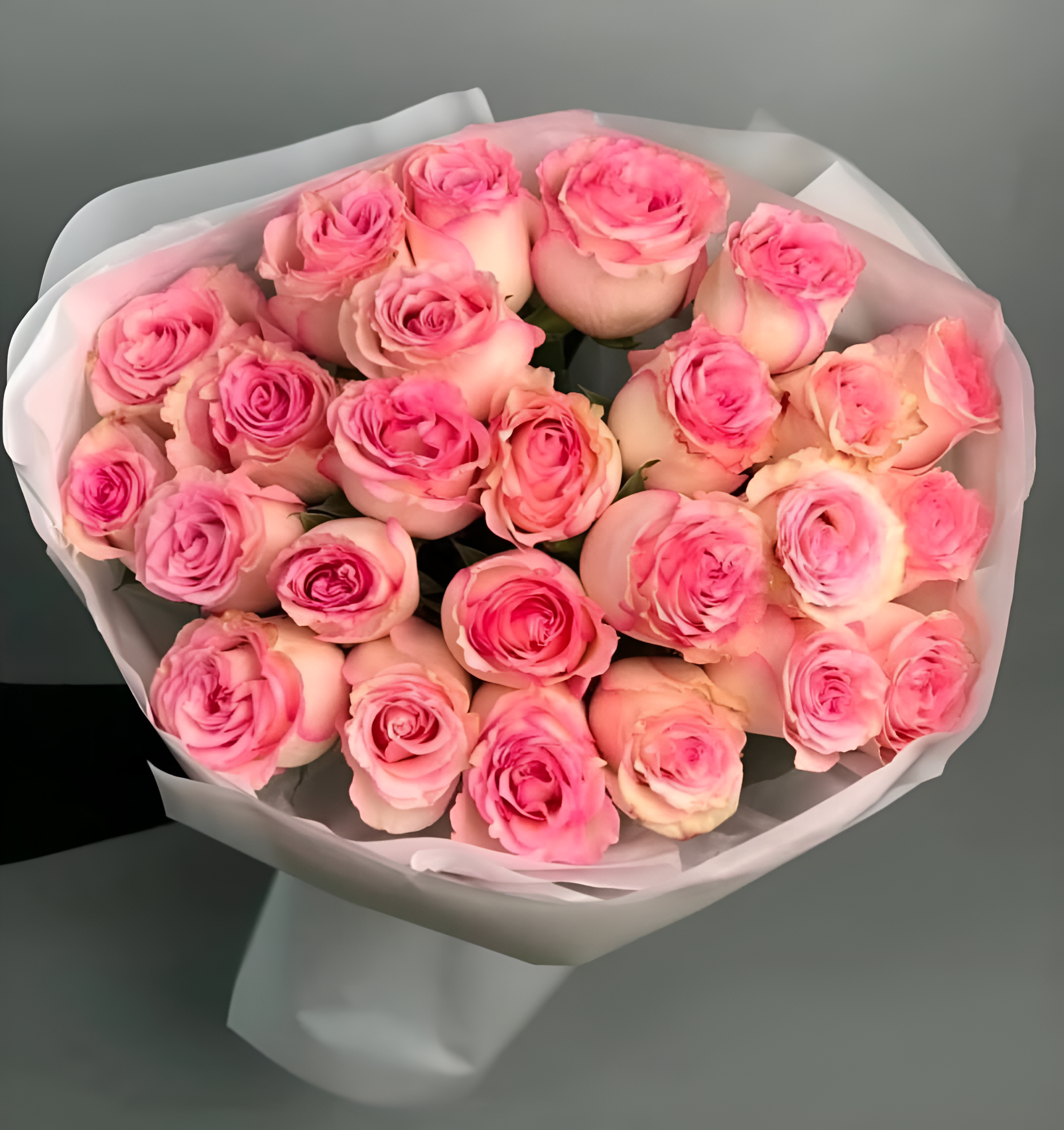 Bouquet of 25 Stems Pink Roses