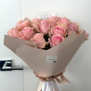 Elegant pink rose bouquet from Sofiori, Calgary's premier florist
