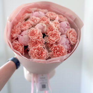 Pink Paradise Peony & Carnation Bouquet - Top Calgary Florist